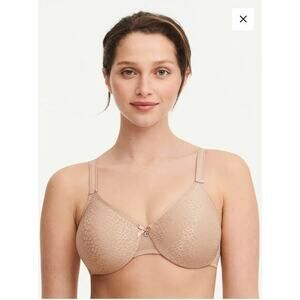 Chantelle 32DDD Bra C Magnifique Seamless Unlined Minimizer Nude Sand Adjustable